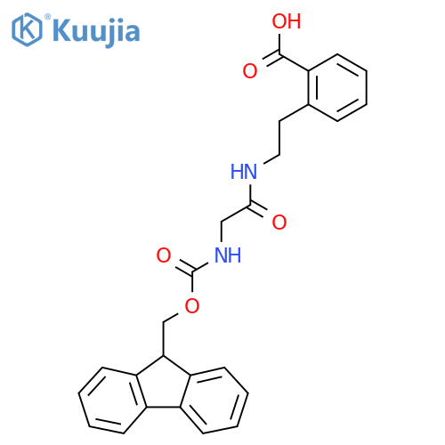 2-{2-2-({(9H-fluoren-9-yl)methoxycarbonyl}amino)acetamidoethyl}benzoic acid structure