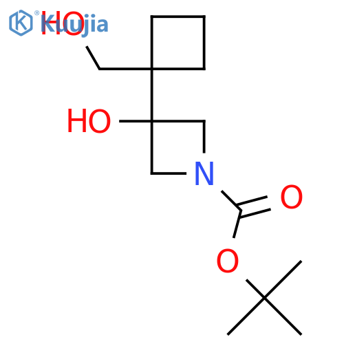 tert-butyl 3-hydroxy-3-1-(hydroxymethyl)cyclobutylazetidine-1-carboxylate structure