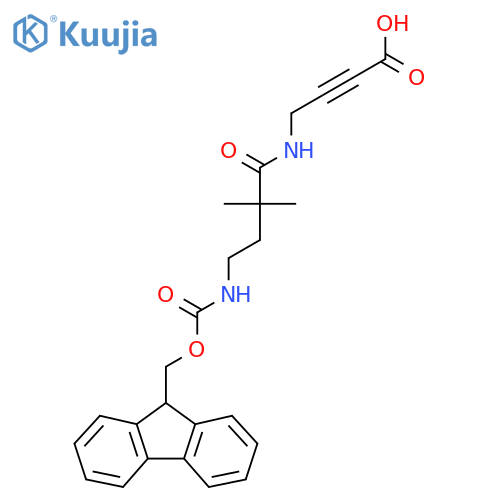 4-4-({(9H-fluoren-9-yl)methoxycarbonyl}amino)-2,2-dimethylbutanamidobut-2-ynoic acid structure