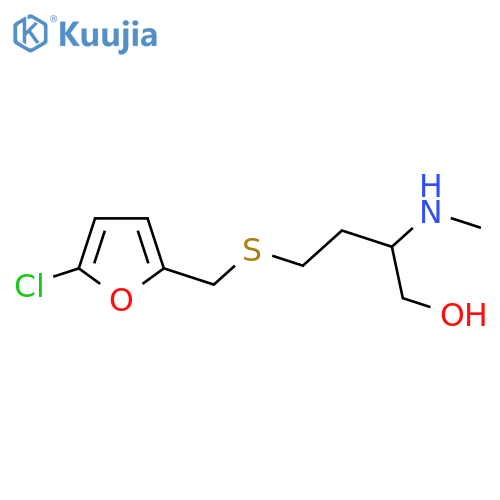 4-{(5-chlorofuran-2-yl)methylsulfanyl}-2-(methylamino)butan-1-ol structure