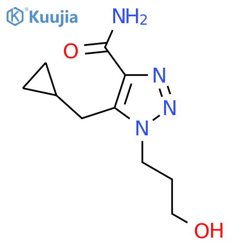 5-(cyclopropylmethyl)-1-(3-hydroxypropyl)-1H-1,2,3-triazole-4-carboxamide structure