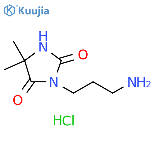 3-(3-aminopropyl)-5,5-dimethylimidazolidine-2,4-dione hydrochloride structure