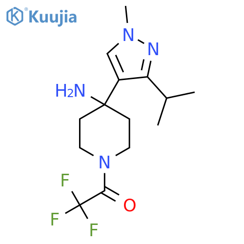 1-{4-amino-4-1-methyl-3-(propan-2-yl)-1H-pyrazol-4-ylpiperidin-1-yl}-2,2,2-trifluoroethan-1-one structure