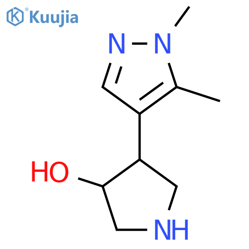 4-(1,5-dimethyl-1H-pyrazol-4-yl)pyrrolidin-3-ol structure