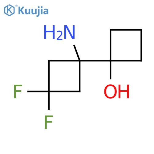 1-(1-amino-3,3-difluorocyclobutyl)cyclobutan-1-ol structure