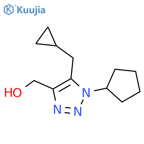 1-cyclopentyl-5-(cyclopropylmethyl)-1H-1,2,3-triazol-4-ylmethanol structure