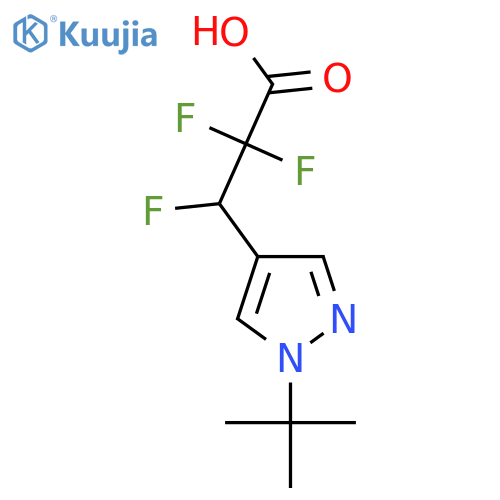 3-(1-tert-butyl-1H-pyrazol-4-yl)-2,2,3-trifluoropropanoic acid structure