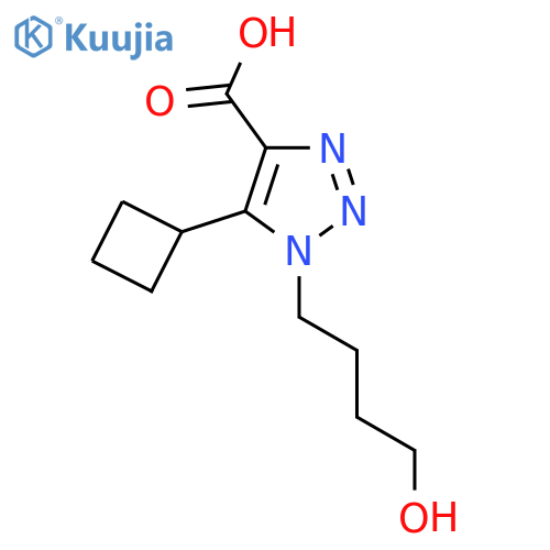 5-cyclobutyl-1-(4-hydroxybutyl)-1H-1,2,3-triazole-4-carboxylic acid structure