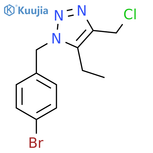 1-(4-bromophenyl)methyl-4-(chloromethyl)-5-ethyl-1H-1,2,3-triazole structure