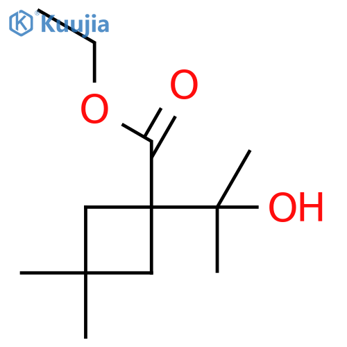 Ethyl 1-(2-hydroxypropan-2-yl)-3,3-dimethylcyclobutane-1-carboxylate structure