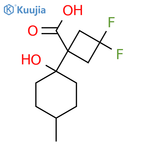 3,3-difluoro-1-(1-hydroxy-4-methylcyclohexyl)cyclobutane-1-carboxylic acid structure