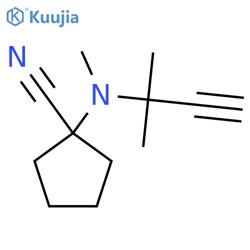 1-methyl(2-methylbut-3-yn-2-yl)aminocyclopentane-1-carbonitrile structure