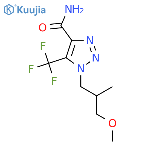 1-(3-methoxy-2-methylpropyl)-5-(trifluoromethyl)-1H-1,2,3-triazole-4-carboxamide structure