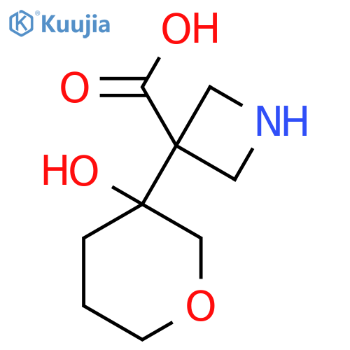 3-(3-Hydroxyoxan-3-yl)azetidine-3-carboxylic acid structure