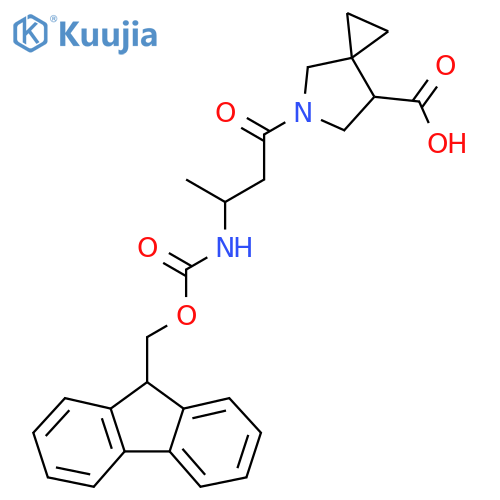 5-3-({(9H-fluoren-9-yl)methoxycarbonyl}amino)butanoyl-5-azaspiro2.4heptane-7-carboxylic acid structure