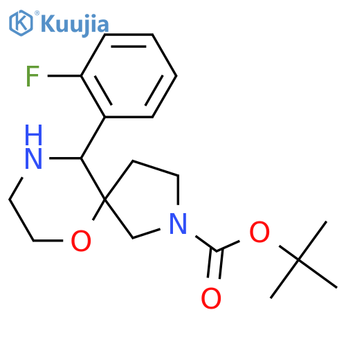 tert-butyl 10-(2-fluorophenyl)-6-oxa-2,9-diazaspiro4.5decane-2-carboxylate structure