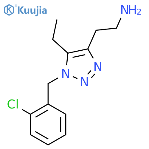2-{1-(2-chlorophenyl)methyl-5-ethyl-1H-1,2,3-triazol-4-yl}ethan-1-amine structure