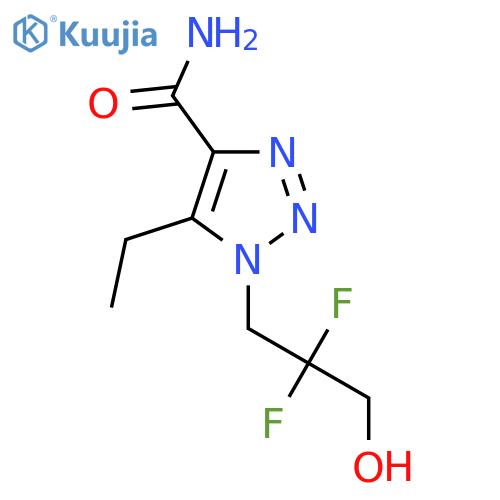 1-(2,2-difluoro-3-hydroxypropyl)-5-ethyl-1H-1,2,3-triazole-4-carboxamide structure