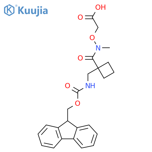 2-(1-{1-({(9H-fluoren-9-yl)methoxycarbonyl}amino)methylcyclobutyl}-N-methylformamido)oxyacetic acid structure