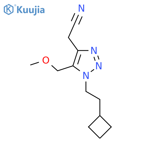 2-1-(2-cyclobutylethyl)-5-(methoxymethyl)-1H-1,2,3-triazol-4-ylacetonitrile structure