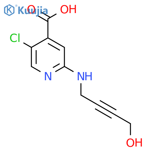 5-chloro-2-(4-hydroxybut-2-yn-1-yl)aminopyridine-4-carboxylic acid structure