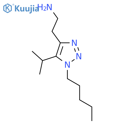 2-1-pentyl-5-(propan-2-yl)-1H-1,2,3-triazol-4-ylethan-1-amine structure