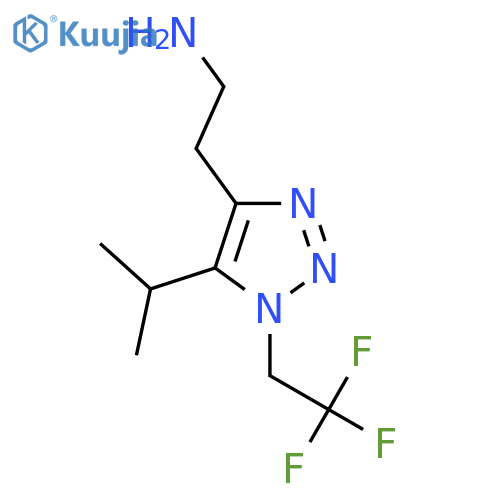2-5-(propan-2-yl)-1-(2,2,2-trifluoroethyl)-1H-1,2,3-triazol-4-ylethan-1-amine structure
