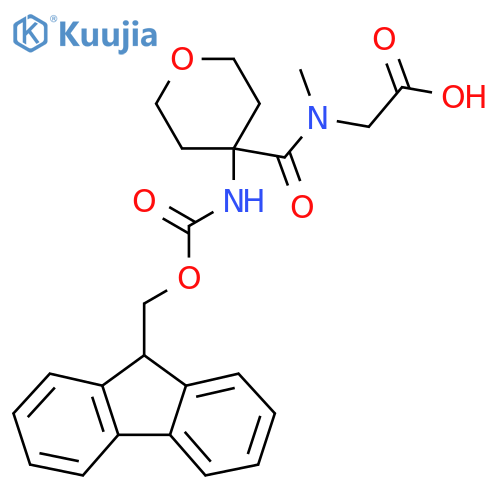 2-{1-4-({(9H-fluoren-9-yl)methoxycarbonyl}amino)oxan-4-yl-N-methylformamido}acetic acid structure