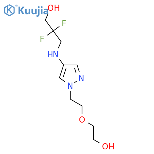 2,2-difluoro-3-({1-2-(2-hydroxyethoxy)ethyl-1H-pyrazol-4-yl}amino)propan-1-ol structure