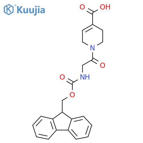 1-2-({(9H-fluoren-9-yl)methoxycarbonyl}amino)acetyl-1,2,3,6-tetrahydropyridine-4-carboxylic acid structure