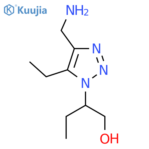 2-4-(aminomethyl)-5-ethyl-1H-1,2,3-triazol-1-ylbutan-1-ol structure