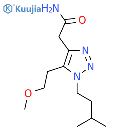 2-5-(2-methoxyethyl)-1-(3-methylbutyl)-1H-1,2,3-triazol-4-ylacetamide structure