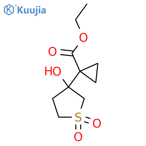 Ethyl 1-(3-hydroxy-1,1-dioxo-1lambda6-thiolan-3-yl)cyclopropane-1-carboxylate structure