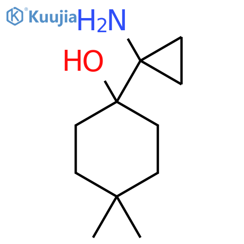 1-(1-aminocyclopropyl)-4,4-dimethylcyclohexan-1-ol structure