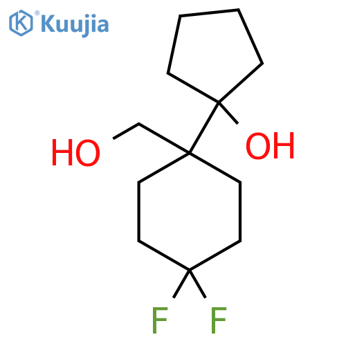 1-4,4-difluoro-1-(hydroxymethyl)cyclohexylcyclopentan-1-ol structure