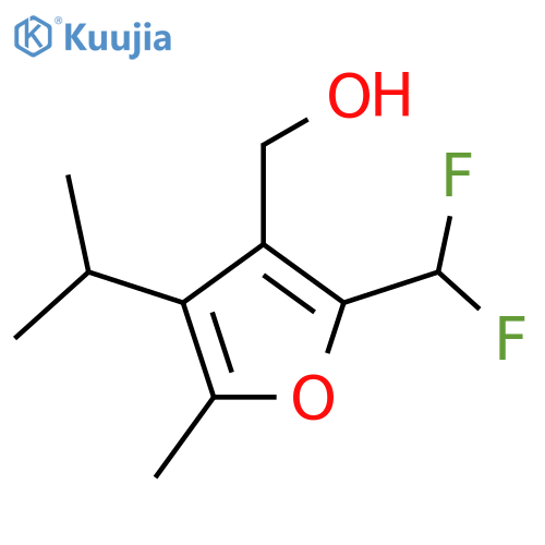 2-(difluoromethyl)-5-methyl-4-(propan-2-yl)furan-3-ylmethanol structure