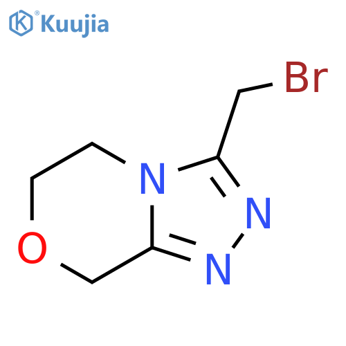 3-(bromomethyl)-5H,6H,8H-1,2,4triazolo3,4-c1,4oxazine structure