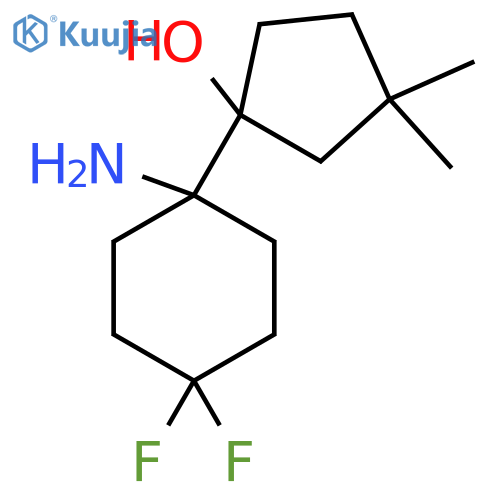 1-(1-amino-4,4-difluorocyclohexyl)-3,3-dimethylcyclopentan-1-ol structure