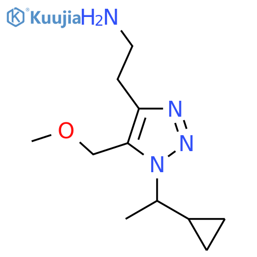 2-1-(1-cyclopropylethyl)-5-(methoxymethyl)-1H-1,2,3-triazol-4-ylethan-1-amine structure