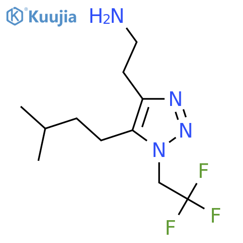 2-5-(3-methylbutyl)-1-(2,2,2-trifluoroethyl)-1H-1,2,3-triazol-4-ylethan-1-amine structure