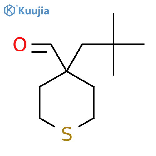 4-(2,2-dimethylpropyl)thiane-4-carbaldehyde structure