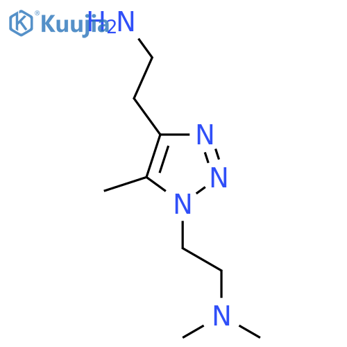 2-{1-2-(dimethylamino)ethyl-5-methyl-1H-1,2,3-triazol-4-yl}ethan-1-amine structure