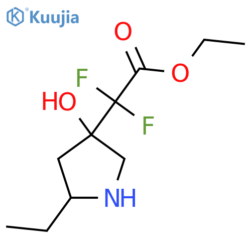 Ethyl 2-(5-ethyl-3-hydroxypyrrolidin-3-yl)-2,2-difluoroacetate structure