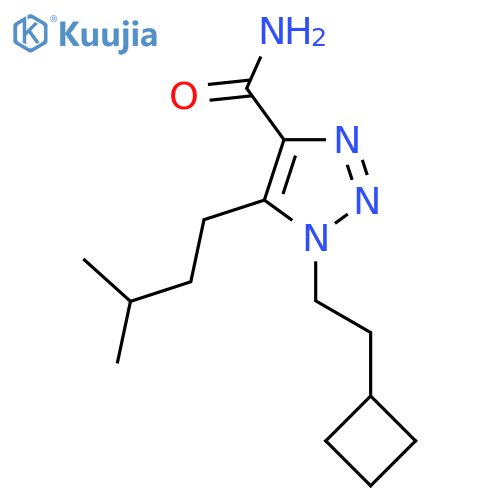 1-(2-cyclobutylethyl)-5-(3-methylbutyl)-1H-1,2,3-triazole-4-carboxamide structure