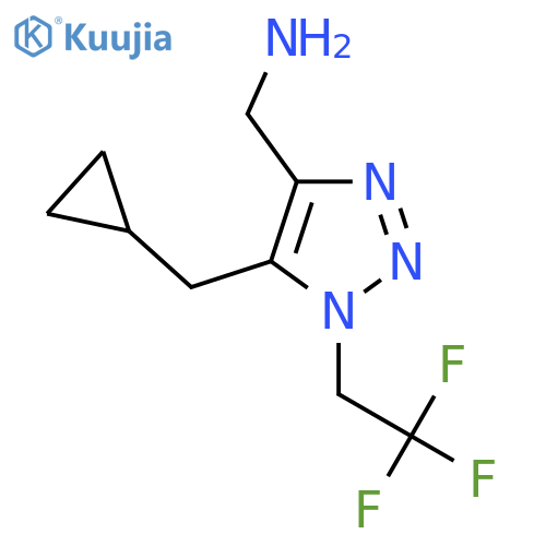 5-(cyclopropylmethyl)-1-(2,2,2-trifluoroethyl)-1H-1,2,3-triazol-4-ylmethanamine structure