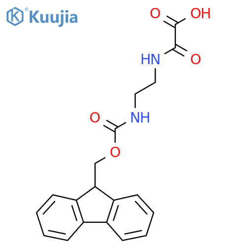 {2-({(9H-fluoren-9-yl)methoxycarbonyl}amino)ethylcarbamoyl}formic acid structure