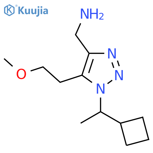 1-(1-cyclobutylethyl)-5-(2-methoxyethyl)-1H-1,2,3-triazol-4-ylmethanamine structure