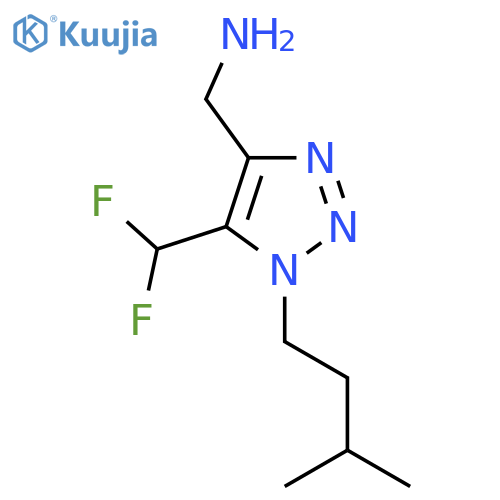 5-(difluoromethyl)-1-(3-methylbutyl)-1H-1,2,3-triazol-4-ylmethanamine structure