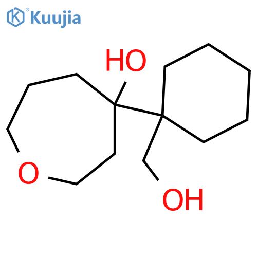4-1-(hydroxymethyl)cyclohexyloxepan-4-ol structure
