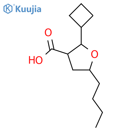 5-butyl-2-cyclobutyloxolane-3-carboxylic acid structure